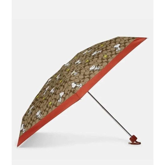 Coach X Peanuts Uv Protection Mini Umbrella In Signature Snoopy Woodstock Print - Picture 1 of 4